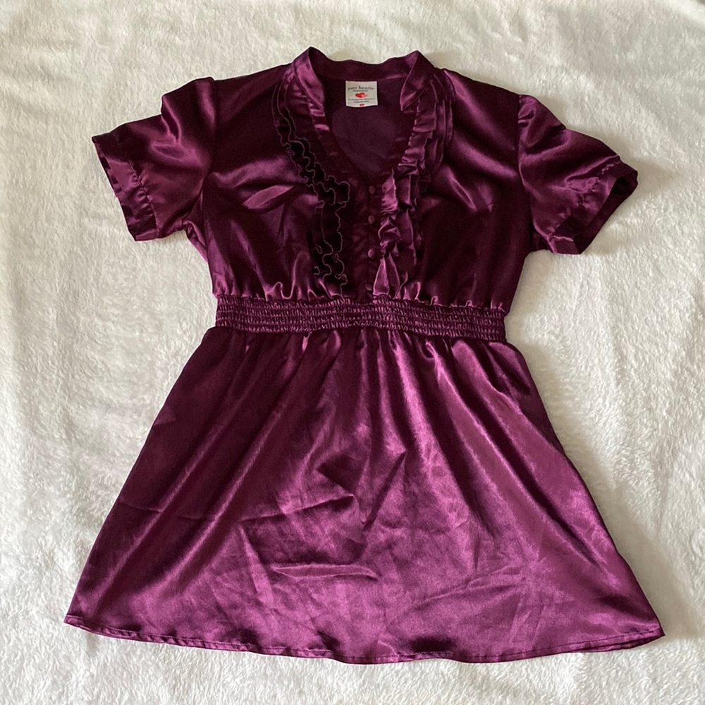 HOST PICK! Two Hearts purple maternity top (S)